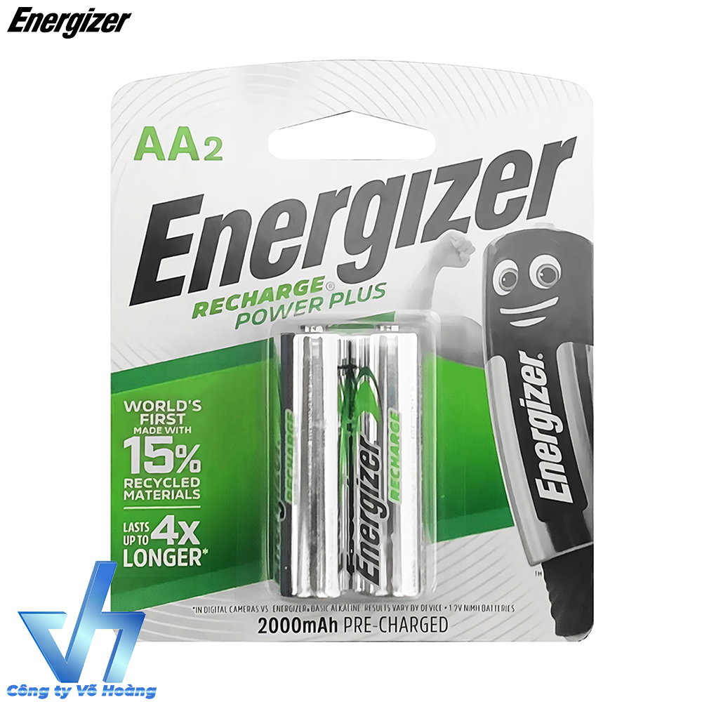 Pin Sạc AA 2000mAh NH15 Power Plus RP2 Energizer NH15 RP2