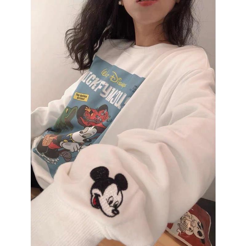 ÁO NỈ DC MICKEY MOUSE TAY BÈO