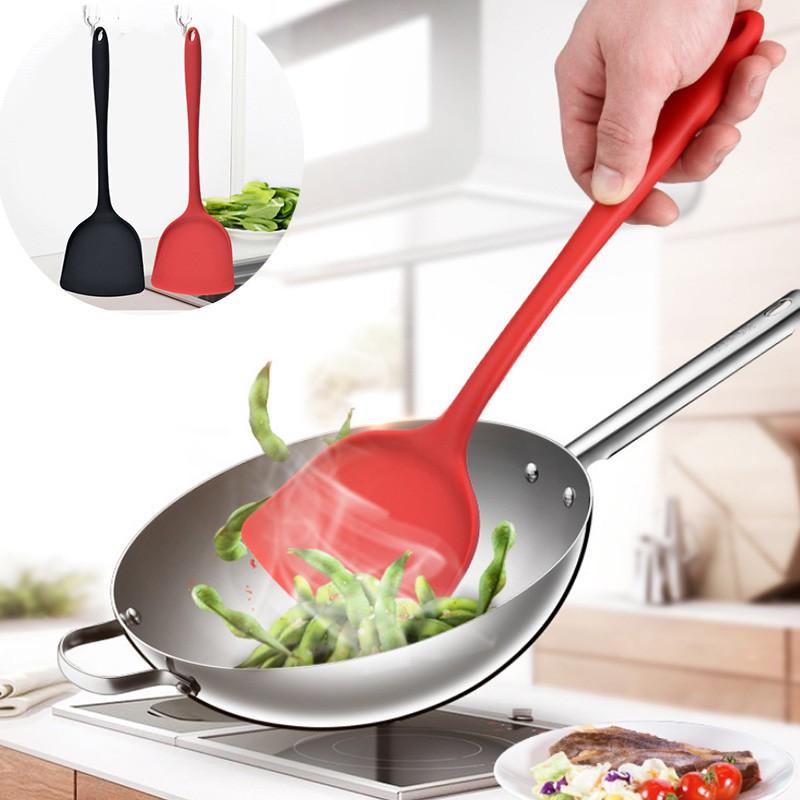Xẻng Lật Thức Ăn Cán Dài Bằng Nhựa Chịu Nhiệt
