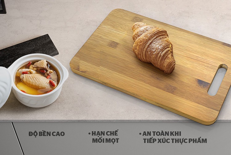 Thớt tre trúc tự nhiên ECO an toàn cho người sử dụng, thân thiện với môi trường, decor nhà bếp phong cách vintage- Bamboo Cutting board