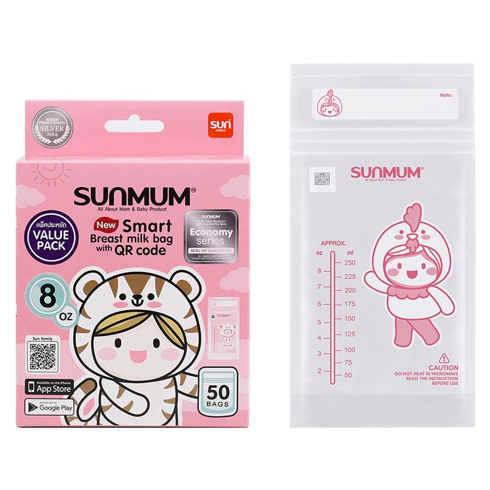 Túi Trữ Sữa SUNMUM Economy Series 100ml-240ml Khoá Zip 3 Lớp Chắc Chắn Giúp Bảo Quản Sữa An Toàn Cho Bé