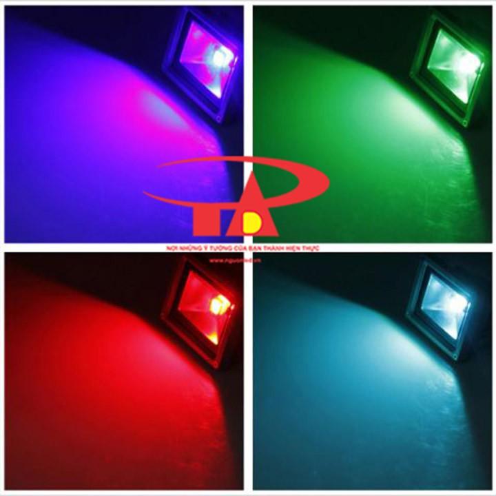 Đèn pha led 10w đổi màu