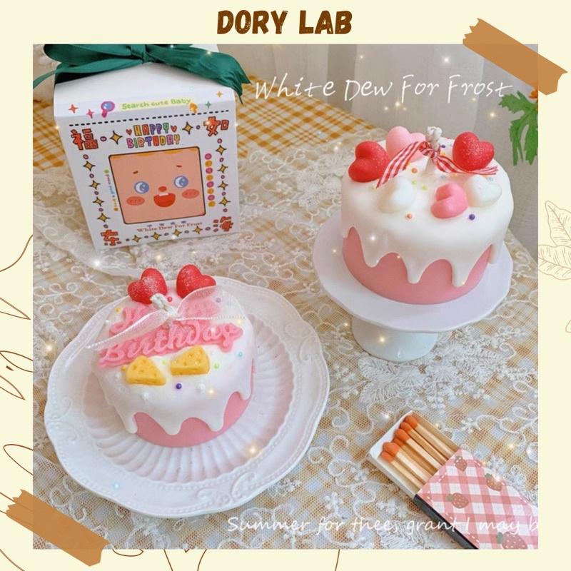 Nến Thơm Handmade Bánh Kem Trái Tim , Quà Tặng Ý Nghĩa-Dory Lab