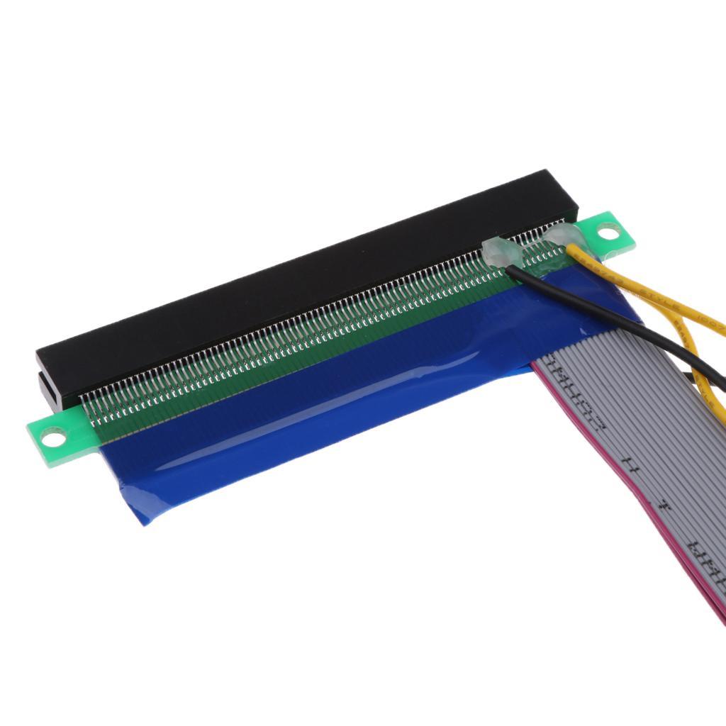 PCI-E Express 1x To 16x Riser Card Ribbon Cable Extender Power Cord 32cm