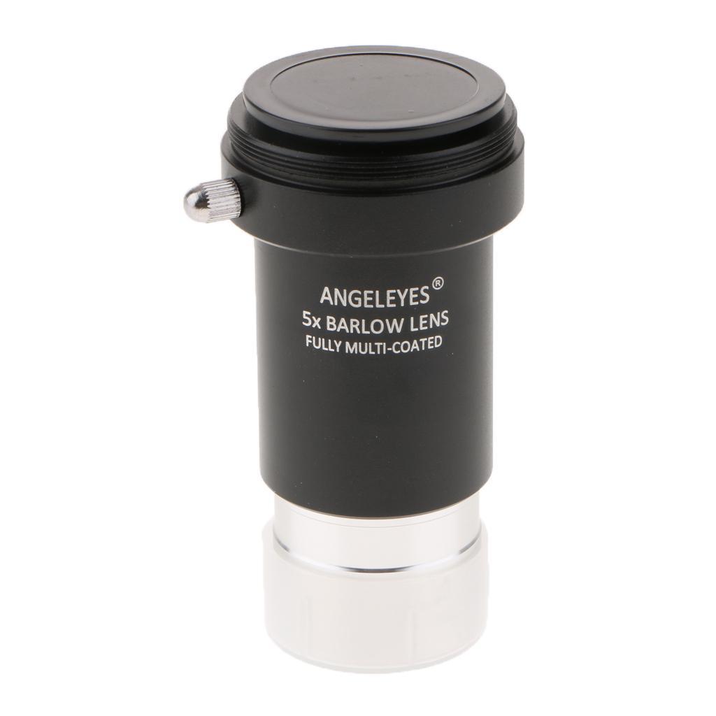 Telescope Eyepiece 5X Barlow Lens 1.25" M42x0.75mm & Phone Bracket Holder