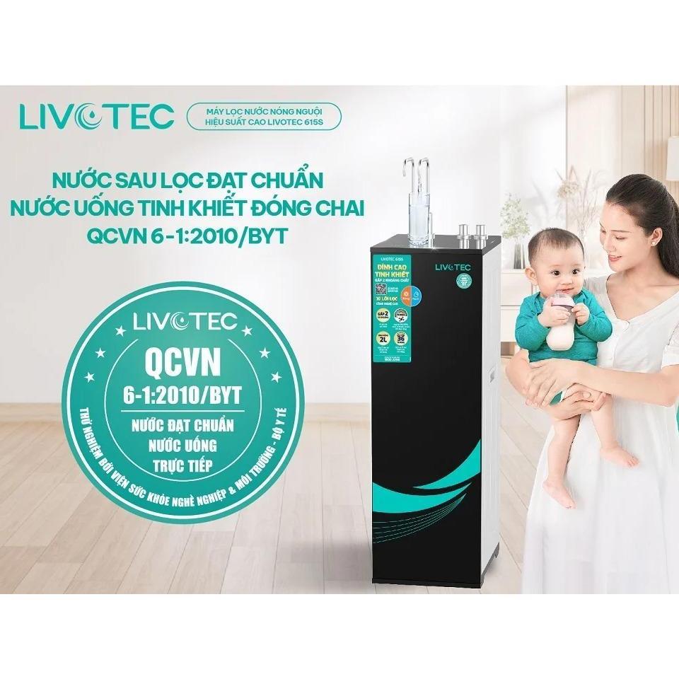 [TẶNG BỘ LÕI] Máy lọc nước nóng nguội Livotec 615S, 10 lõi lọc vượt trội, Lọc sach tinh khiết - Hàng Chính Hãng