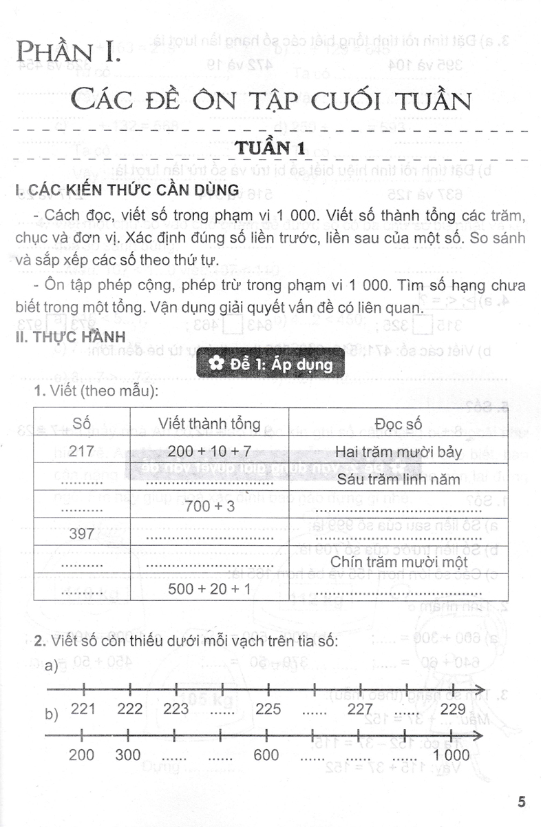 GIÚP EM GIỎI TOÁN LỚP 3 - VỞ ÔN TẬP CUỐI TUẦN