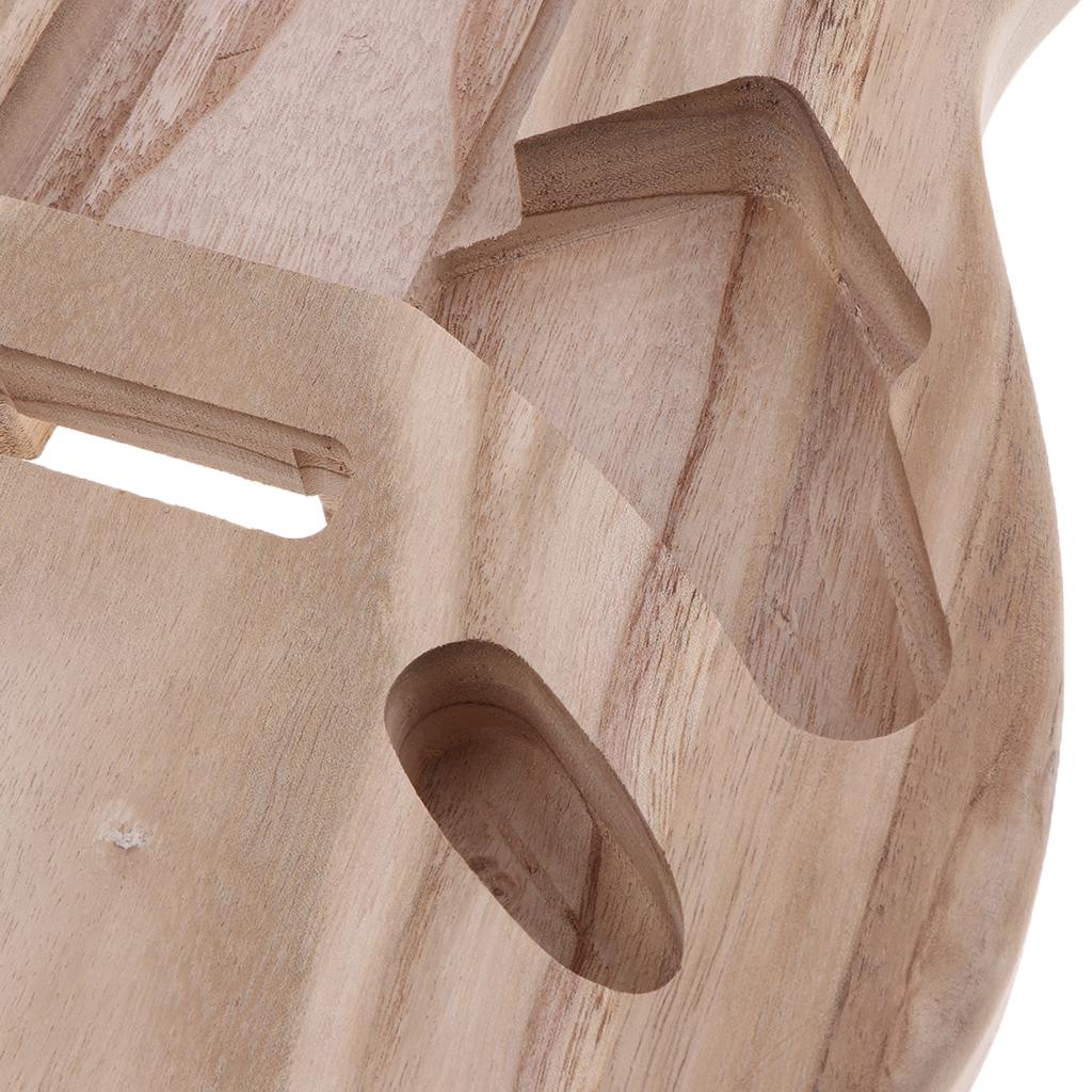 Sunnimix Gỗ Đàn Guitar Điện Cơ Thể Chưa Hoàn Thành Không Phủ Sơn Nhám Cho Tay Guitar Luthier