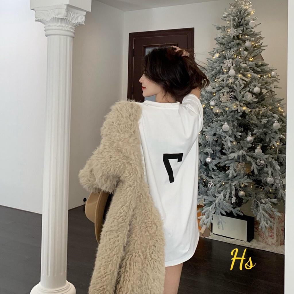 Áo Phông Nữ Hàn Quốc Dáng Rộng In ABC Ngắn Tay 2 Màu Siêu Xinh Unisex