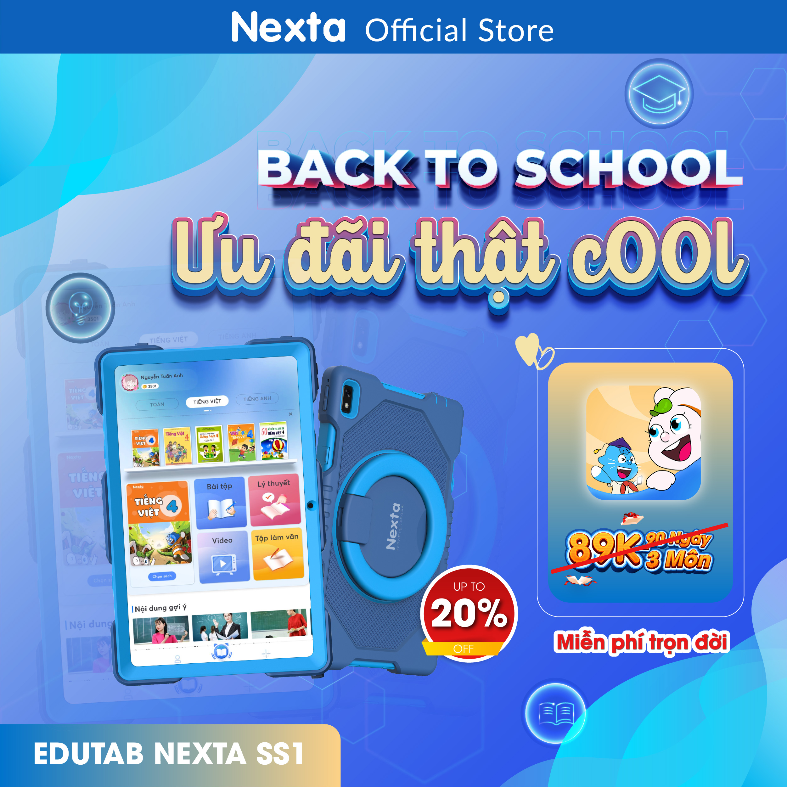 Máy tính bảng Nexta Smart Study 1 - Hàng Chính Hãng