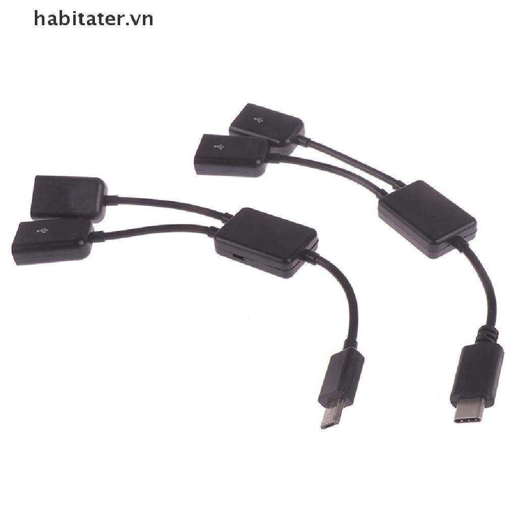 Bộ Chia Cổng Micro usb / type c Sang 2 otg