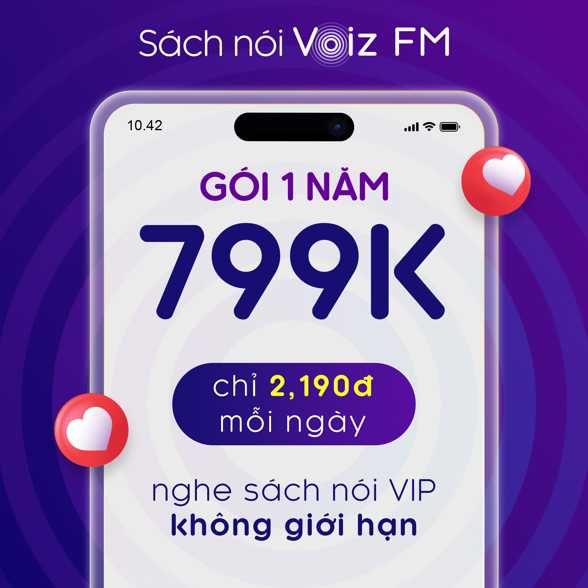 Voiz FM - Voucher nghe Sách Nói