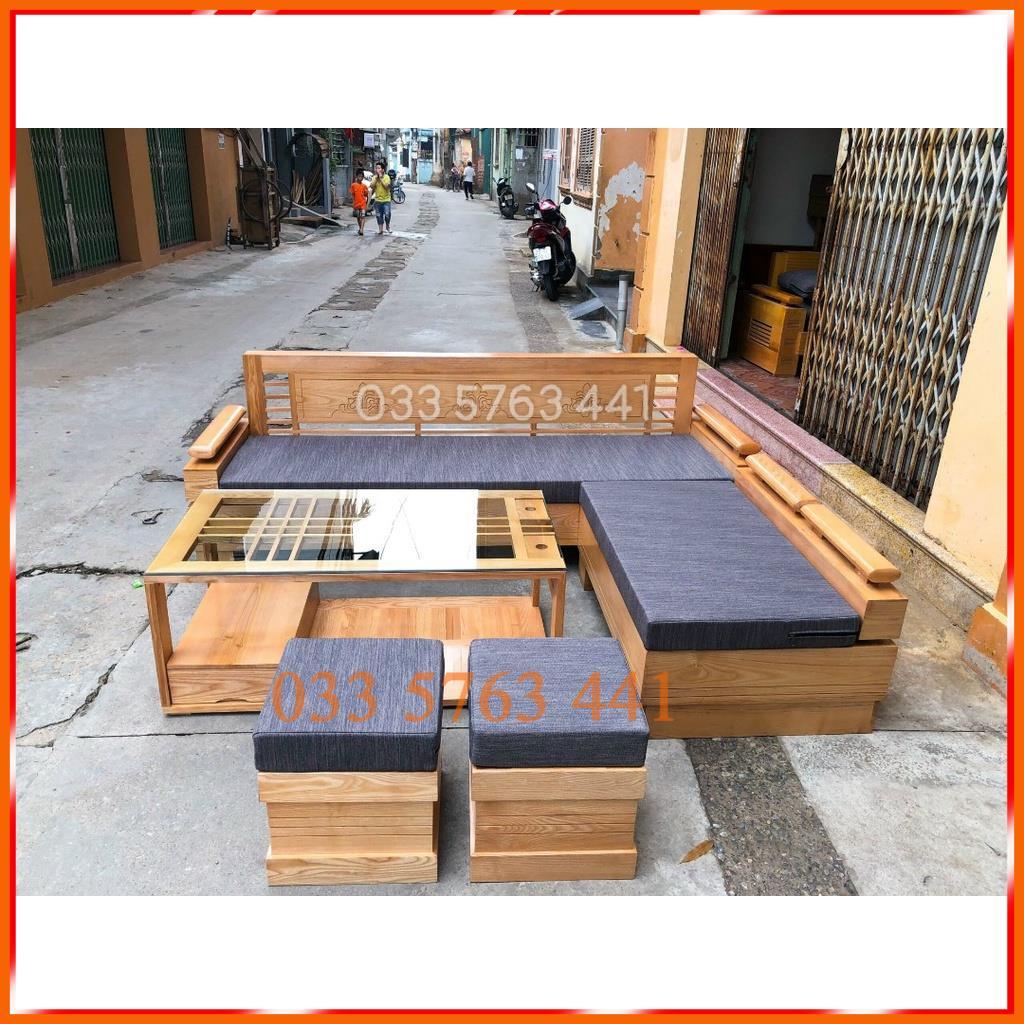 Ghế Sofa gỗ sồi nga 100% rẻ nhất shopee 2m x 1m8 ghế sofa gỗ sa lông gỗ bocghesofa sofa dep ghe sofa go