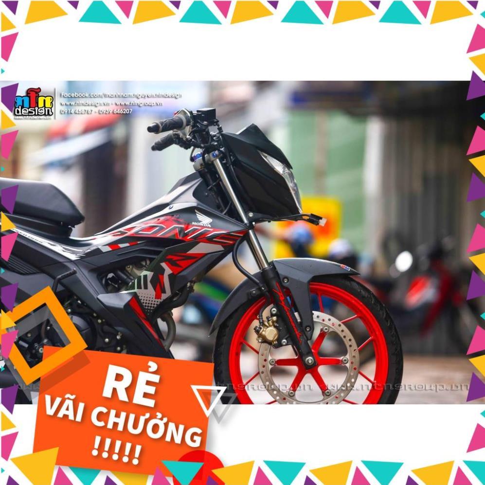 Tem Rời Sonic Mẫu Zin Đỏ Đen Xám 150R