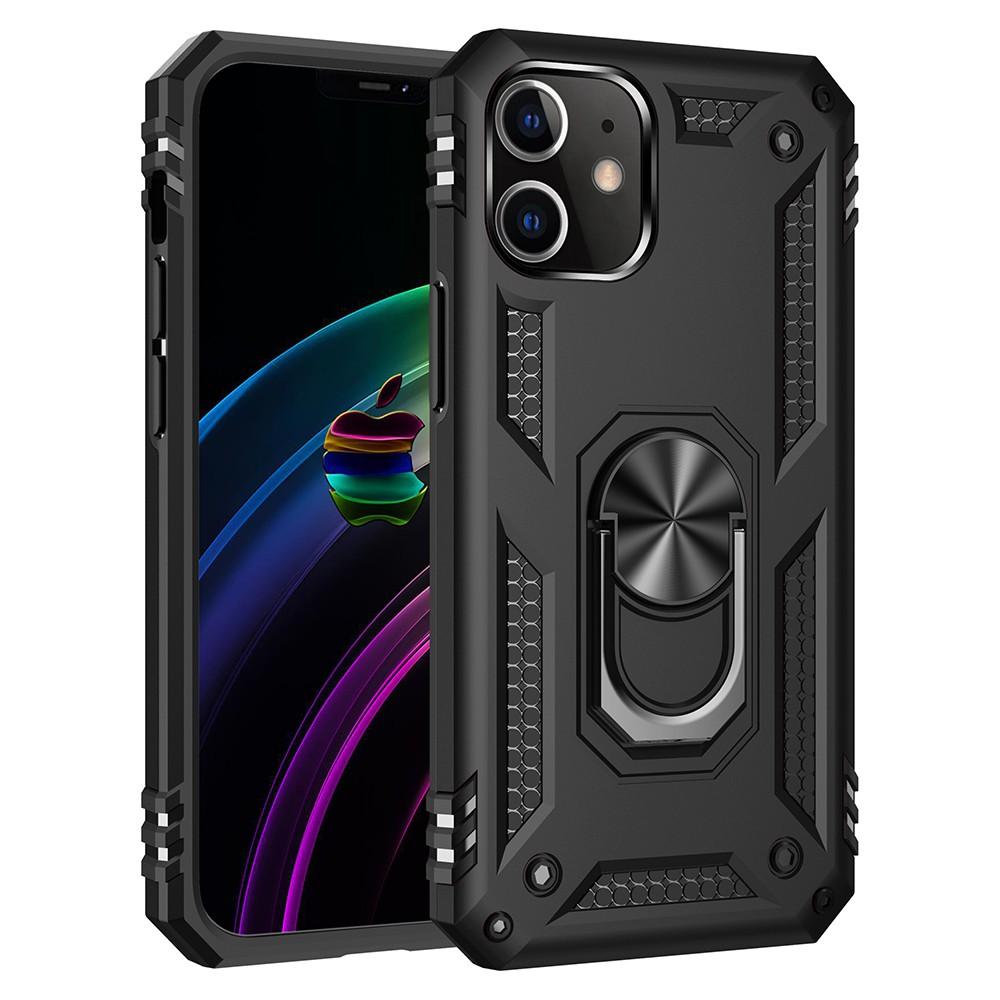 Ốp lưng cho iPhone 12 mini Pro Max chống sốc 2 lớp kèm nhẫn iring làm giá đỡ