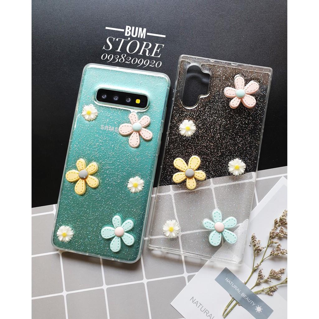 Ốp lưng dẻo hoa nổi cho Samsung galaxy Note 20 Ultra / Note 20 / Note 10 plus / Note 10 / S10 plus / Note 9