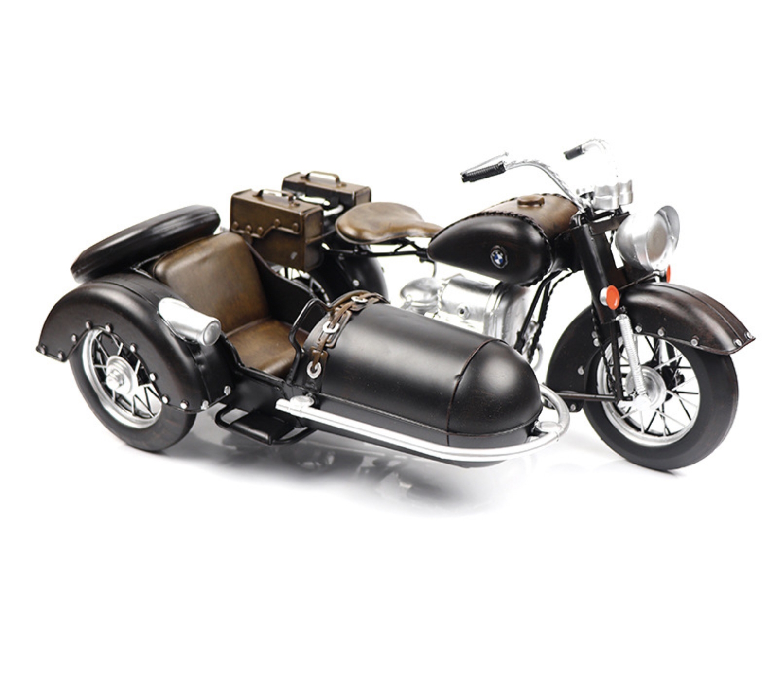 Mô Hình Xe 3 Bánh Sidecar BMW R71 Retro