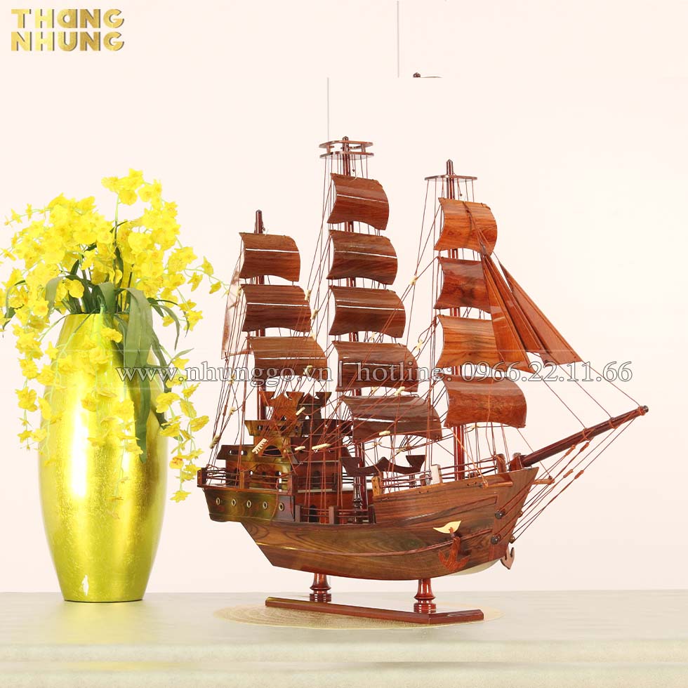 Mô hình thuyền thái gỗ cẩm_TC60