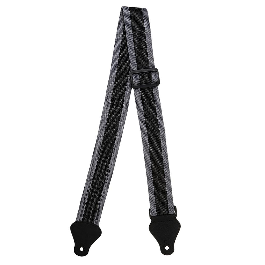 Guitar Leather Ends Strap Belt with 3 Pieces Picks Holder Instrument Accs