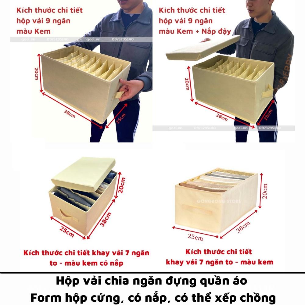 Khay túi vải size to đựng quần áo Khay đựng quần jean 7 ngăn  Túi sắp xếp quần áo cho tủ áo gọn gàng tiện lợi