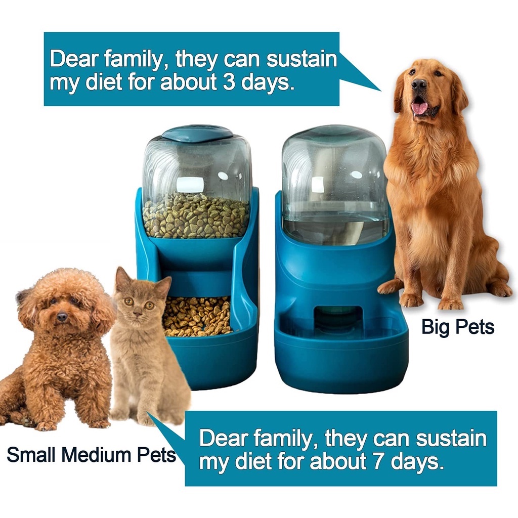 Khay nạp thức ăn, nước tự động cho thú cưng Automatic Pet Food Feeder