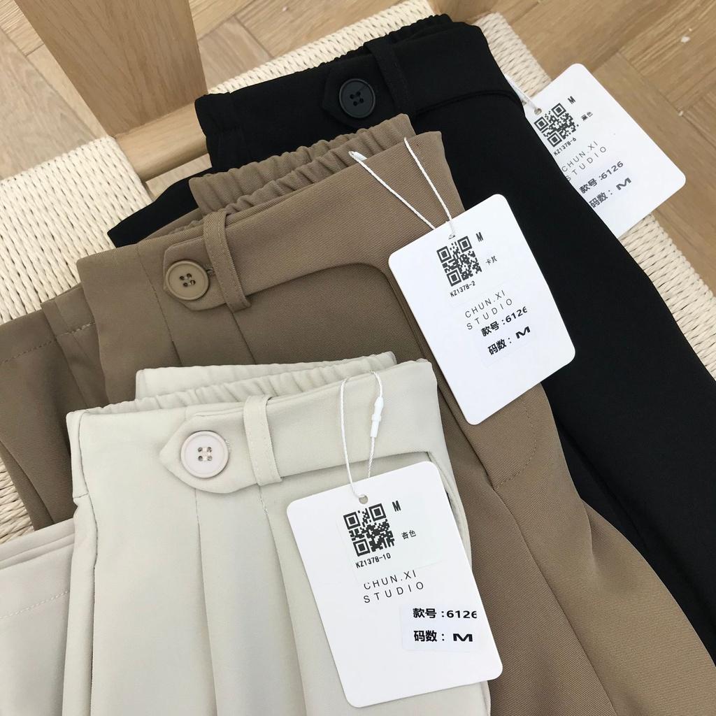 Quần tây nữ lưng cao baggy DOLOXI lưng thun công sở đi chơi đi học Q1111