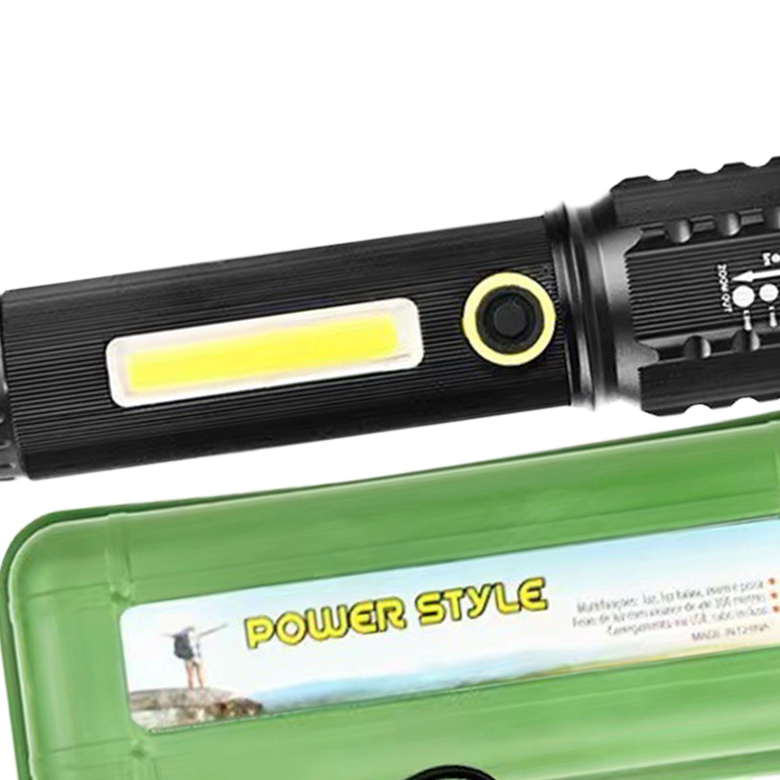 LED Flashlight Pocket Flashlight Small Flashlight Flash Light Compact USB LED Torch Lantern Handheld Torch Light for Camping Car Home Garage