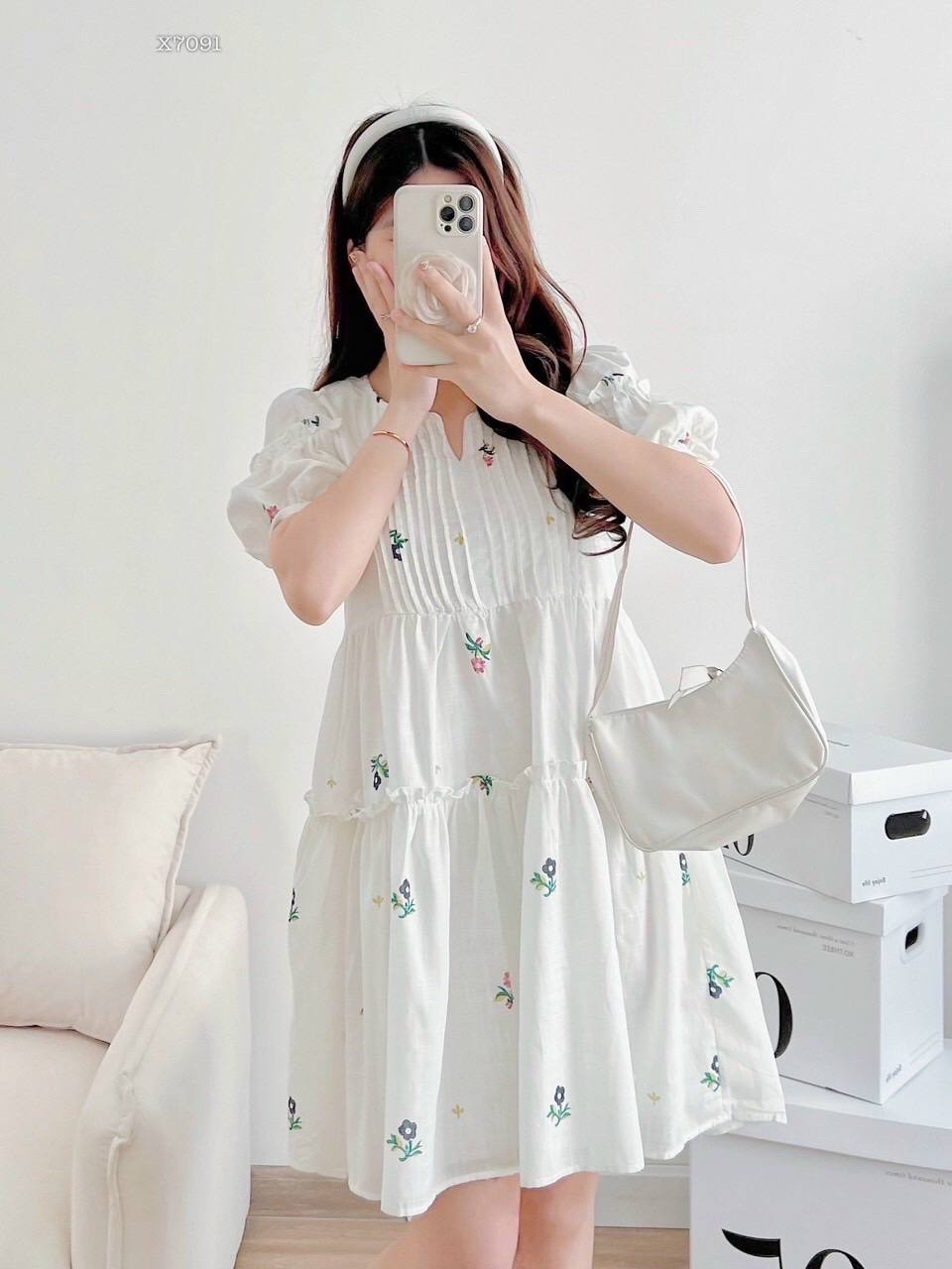 ĐẦM SUÔNG BABYDOLL FORM RỘNG BIG SIZE HOA FLORAL TAY NGẮN BỒNG VÁY XẾP LY ĐI BIỂN DẠO PHỐ DỰ TIỆC