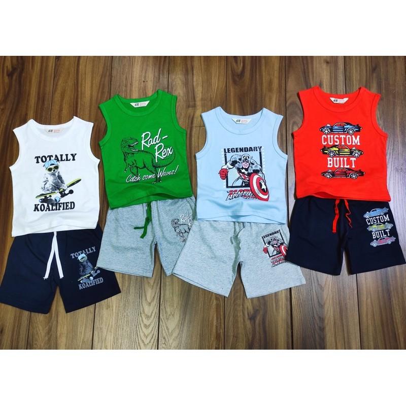 Bộ ba lỗ bé trai chất cotton