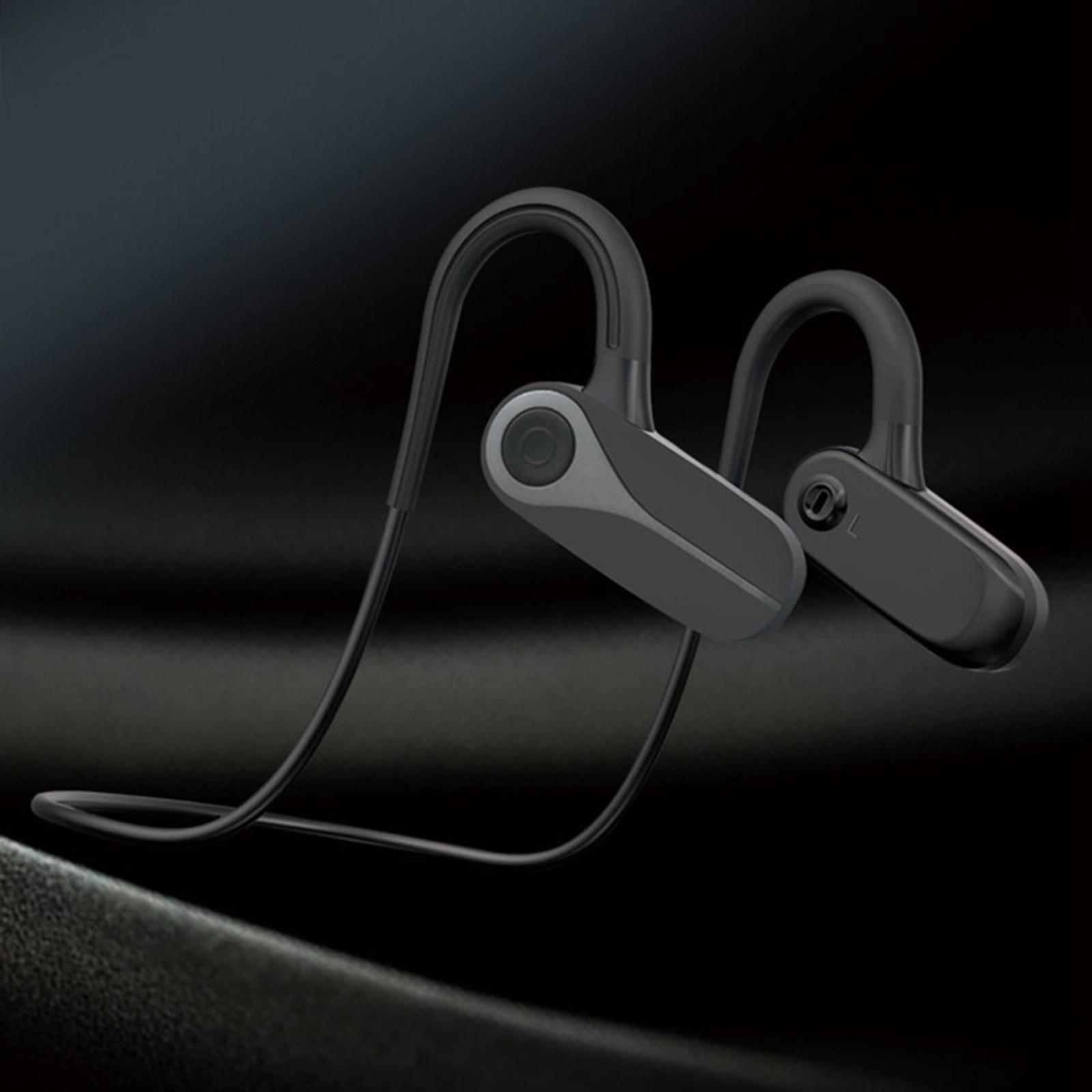 BLE5.3 Conduction Headphones Wireless Earbuds Sport Headset for Cycling black