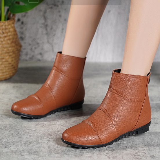 Giày bốt nữ, giày boots ống tháp tầng S036