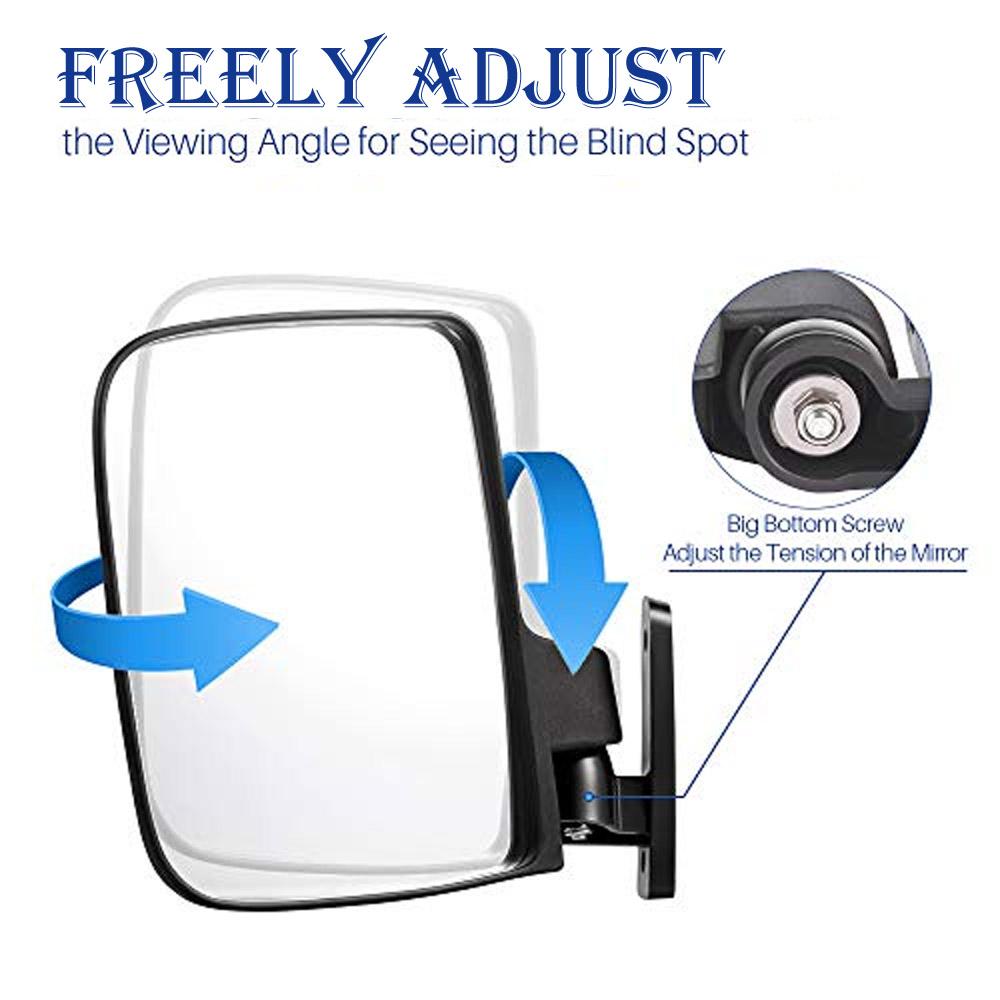 2PCS Universal Golf Car Gương gương phía sau gương golf Gương Gương cho Ezgo Club Car Yamaha Moveland Rhox Phong cách phụ kiện màu sắc: .Black