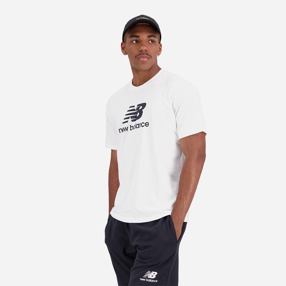 Áo thun thể thao nam New Balance Essentials Stacked Logo Cotton Jersey - MT31541_WT