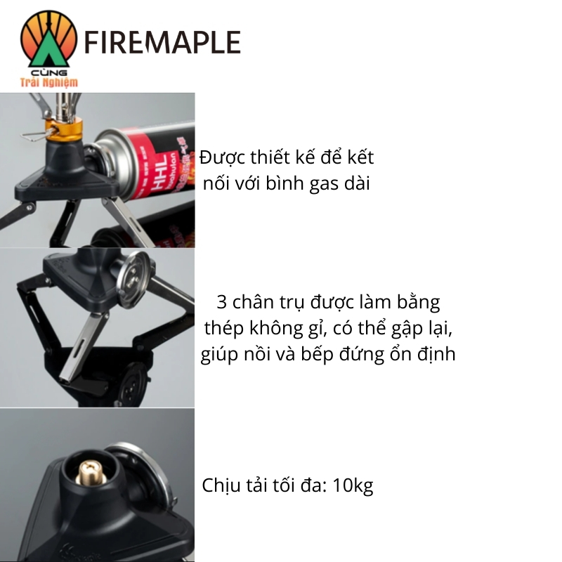 Bộ Chuyển Đổi Bình Gas Dã Ngoại Chuyên Dụng Fire-Maple Chuyển Bình Gas Tròn Sang Bình Gas Dài WIFI Adaptor FMW-ADAP-WIFI