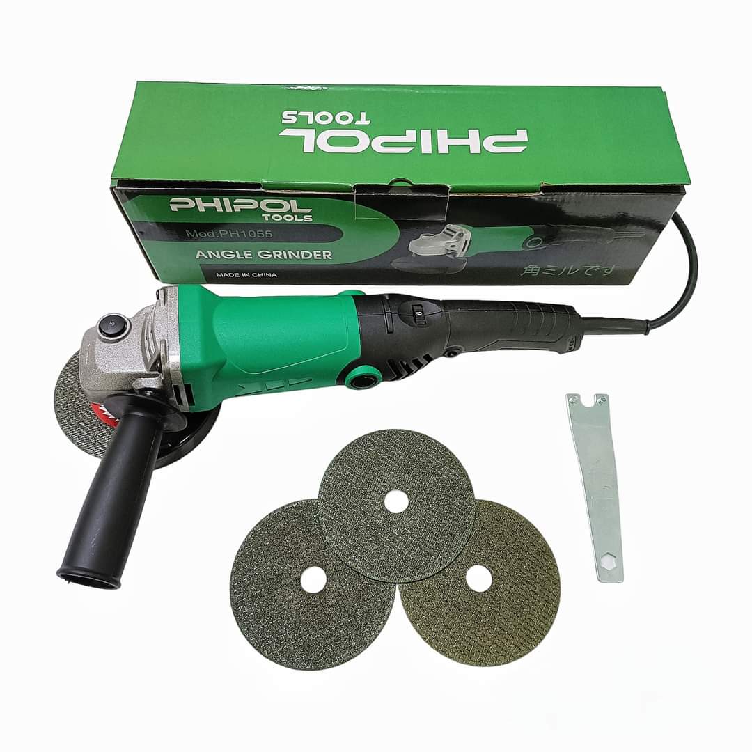 Máy Mài Điện Cầm Tay PHIPOL TOOLS PH1055 có điều chỉnh tốc 6 mức độ công suất 900W tặng kèm đá cắt - Hàng Chính Hãng