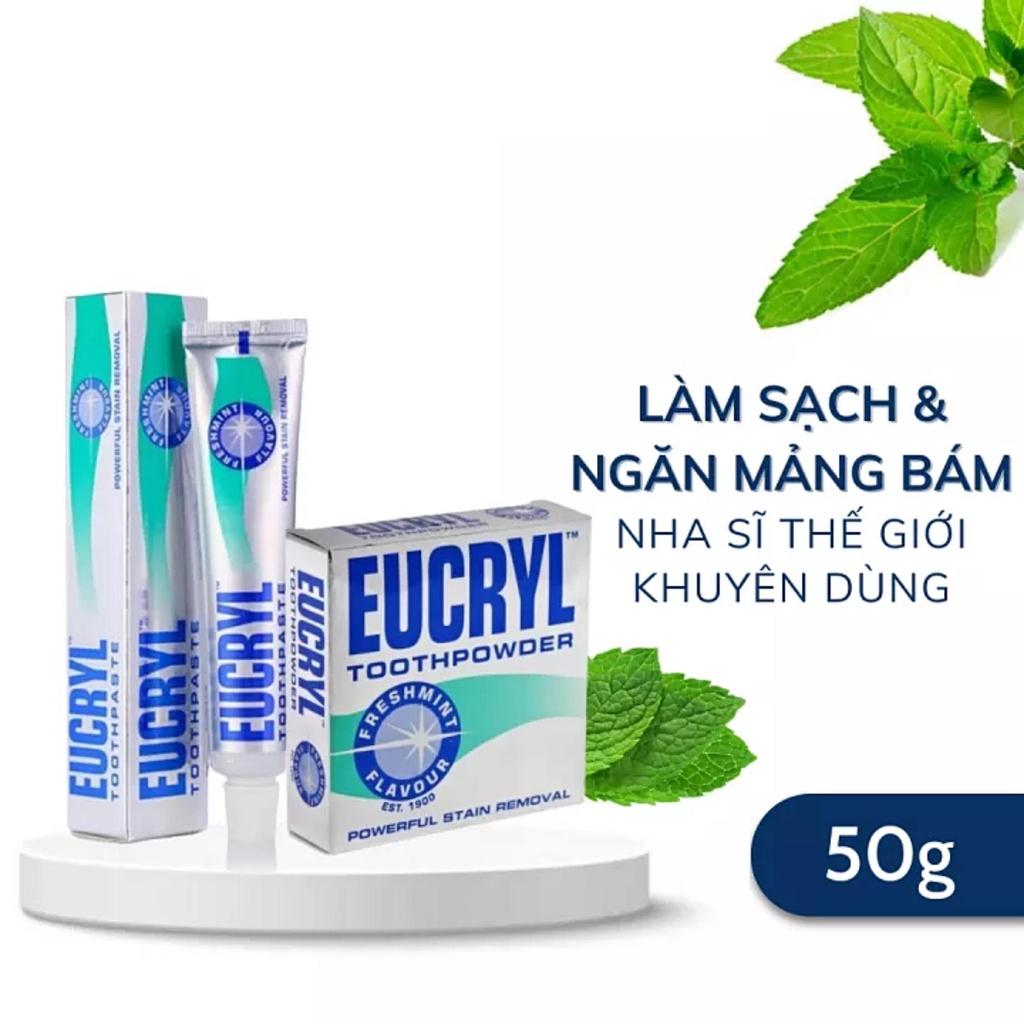 Combo Kem Đánh Răng Và Bột Làm Trắng Răng Eucryl 50g/Cái