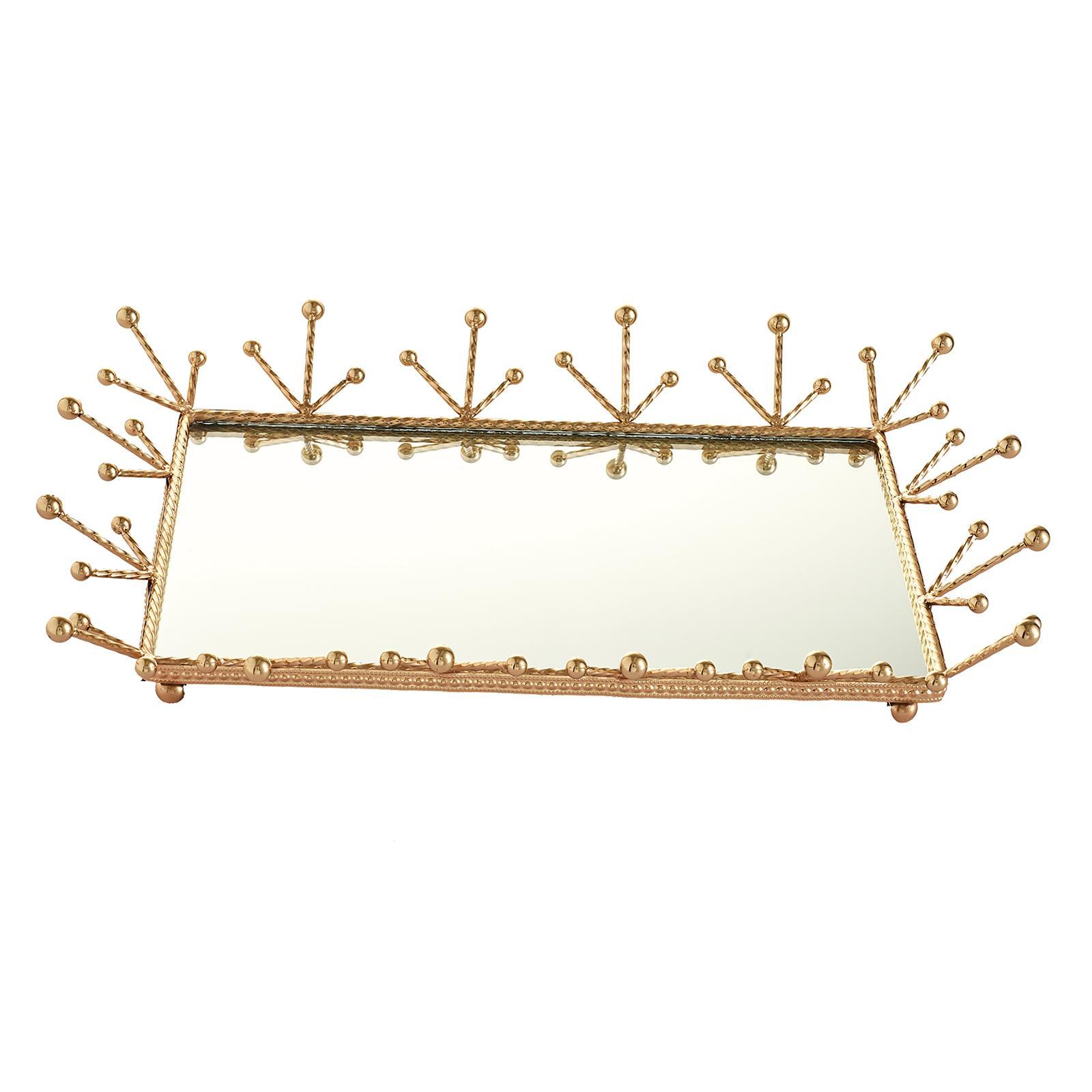 Cosmetic Makeup Display Organizer Mirror Vanity Jewelry Trinket Storage Holder