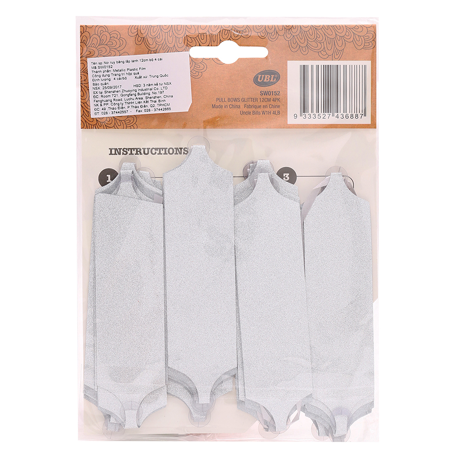 Nơ Ruy Băng Lấp Lánh Bộ 4 Cái - Uncle Bills