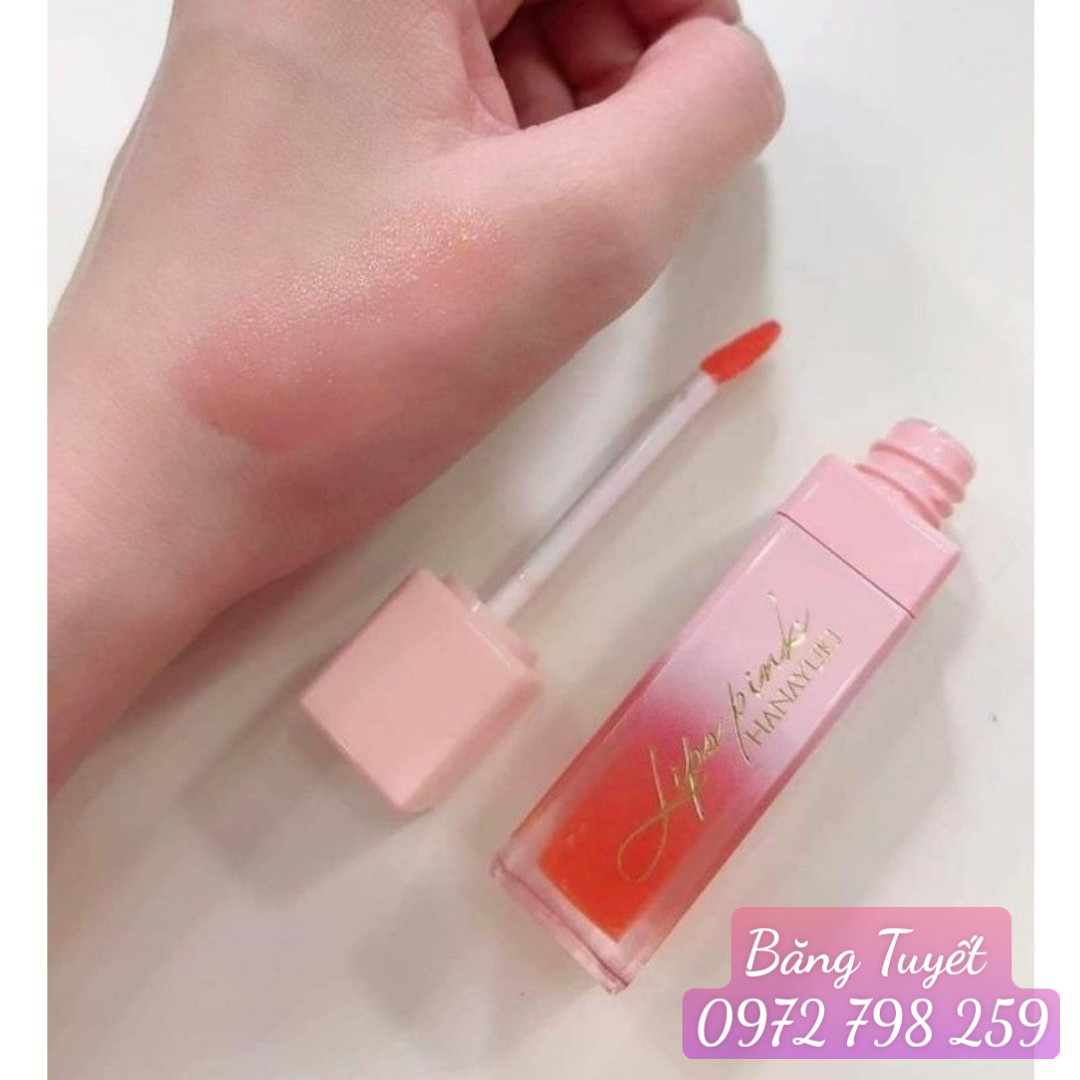 Son dưỡng Hanayuki xoá thâm, hồng môi-Lips Pink Hanayuki 5g