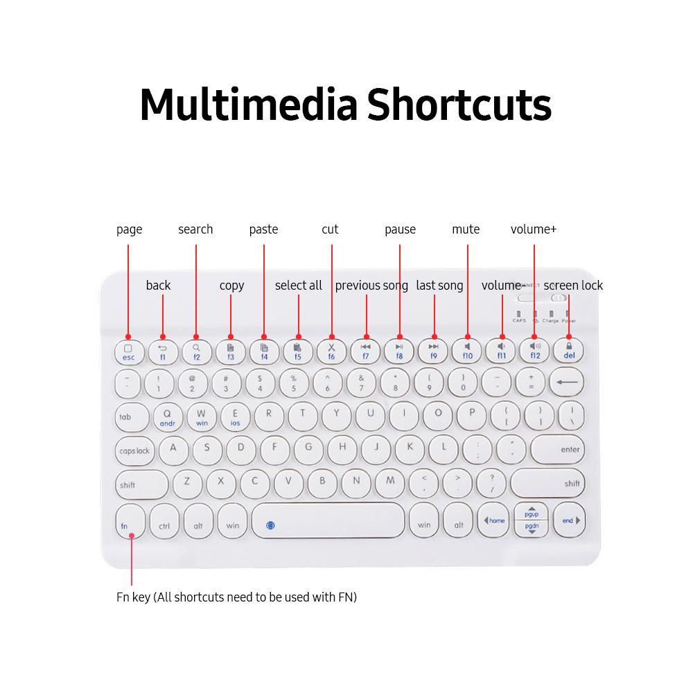 Bàn phím BT không dây 0301D siêu mỏng 78 phím có đèn nền cho máy tính bảng / máy tính xách tay Android / Windows / iOS