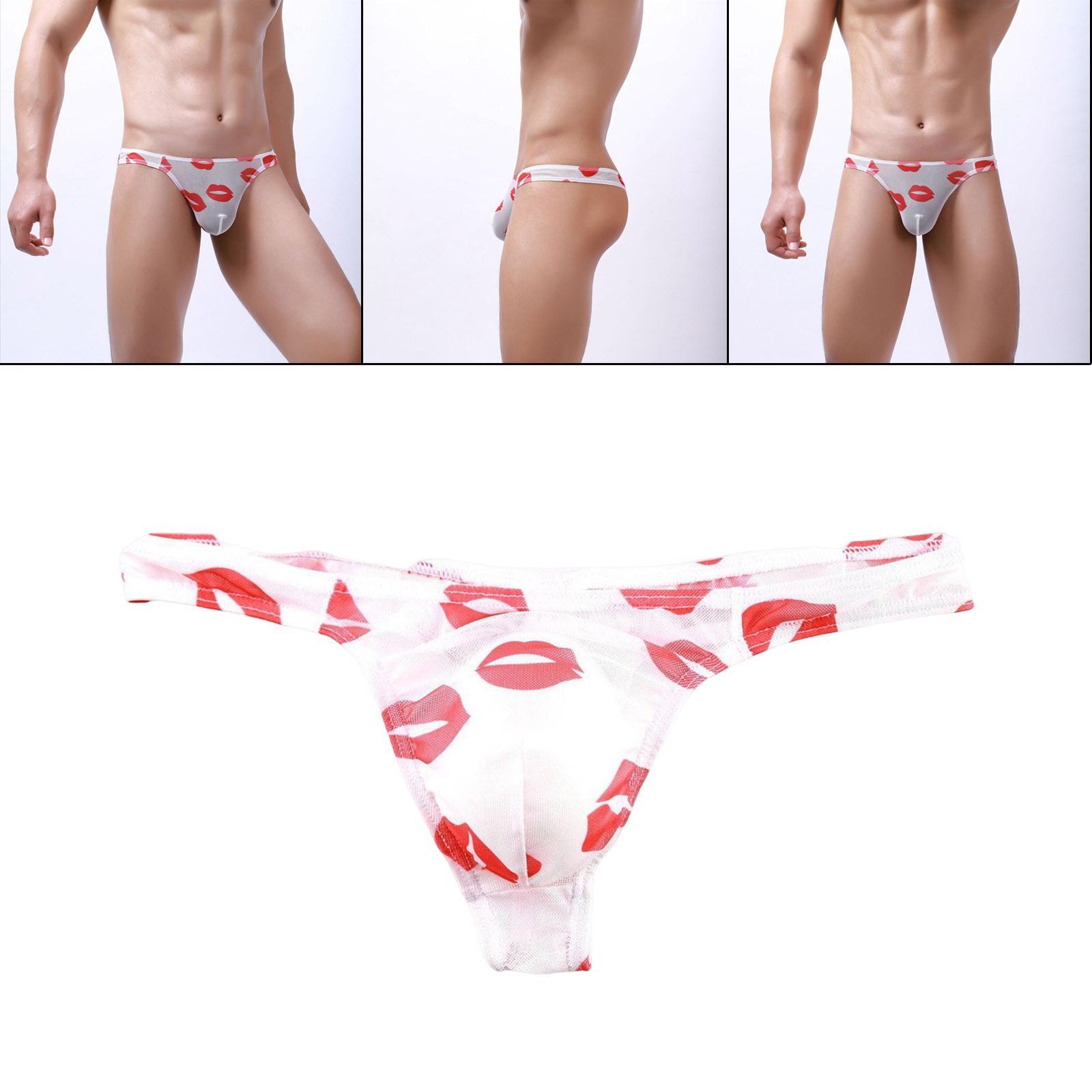 Men Underpants Comfortable Low Transparent G String M