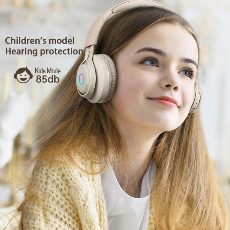 Đèn LED Tai Nghe Không Dây Tai Nghe Nhiều Màu Sắc Tai Nghe Có Thể Gập Lại Điều Chỉnh Tai Nghe Stereo Tai Nghe Chụp Tai Dành Cho Điện Thoại Máy Tính Chơi Game