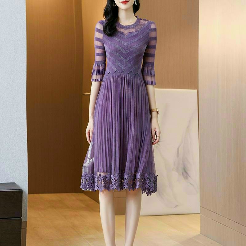 ĐẦM XÒE REN LƯỚI DẬP LY LAI VIỀN REN HOA