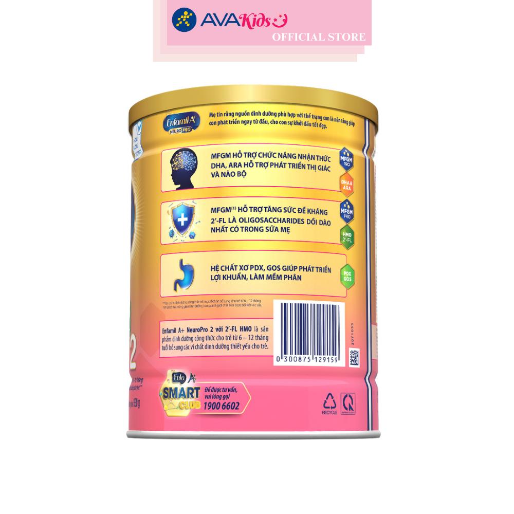 Sữa bột Enfamil A+ Neuropro số 2 830g (6 - 12 tháng)