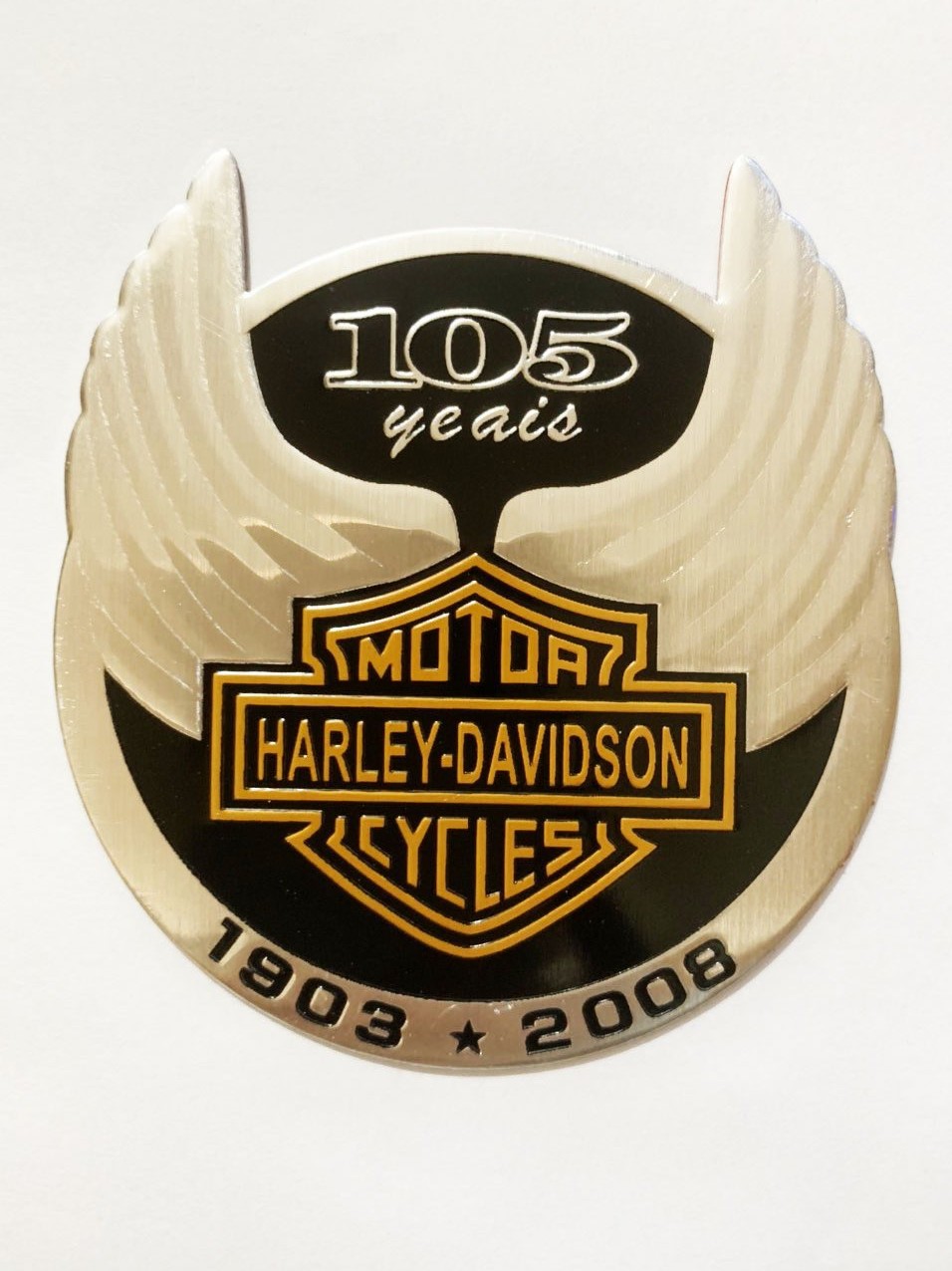 Bộ 2 Tem Nhôm trắng dán xe Harley Davidson cao cấp