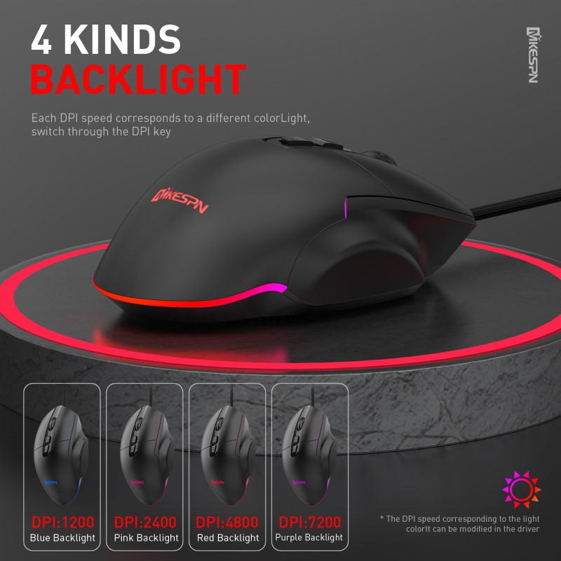 Chuột led gaming macro X11 7200dpi chống mỏi cổ tay cho máy tính hàng nhập khẩu