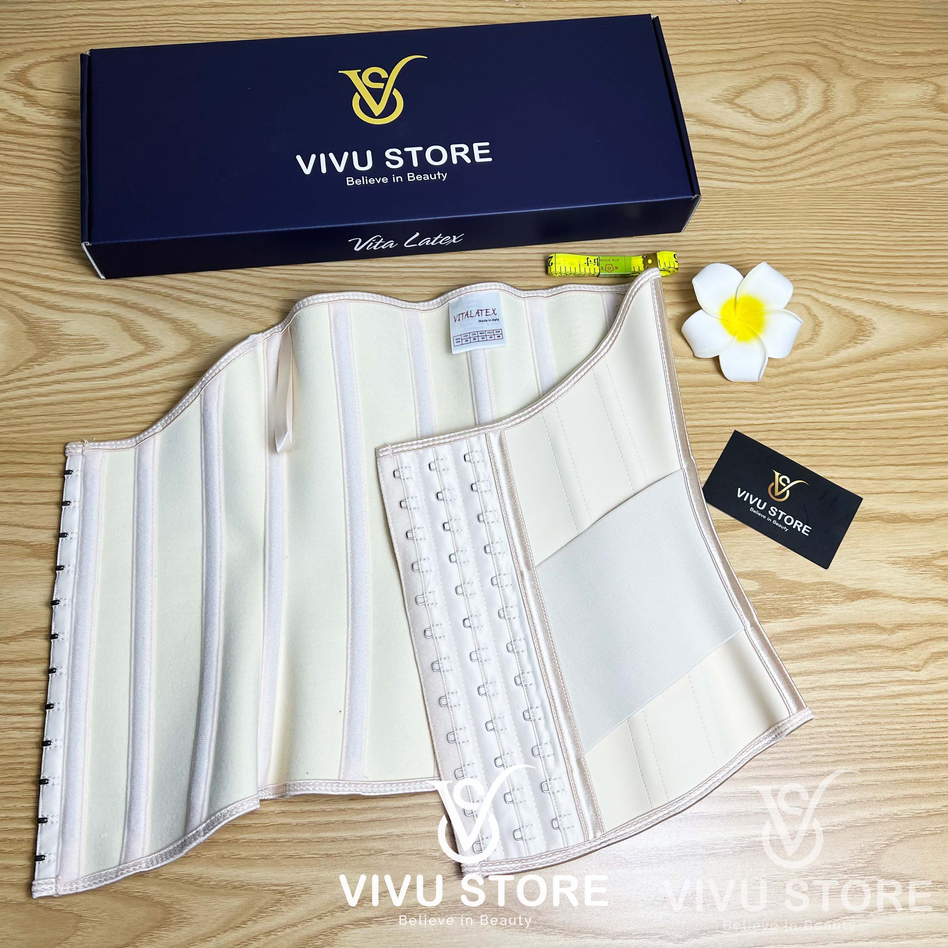 Đai Nịt Bụng Vita Latex Sline 13 Xương Cao Cấp - Che Mỡ Lưng, Định Hình Eo. Tặng Kèm Thước Dây