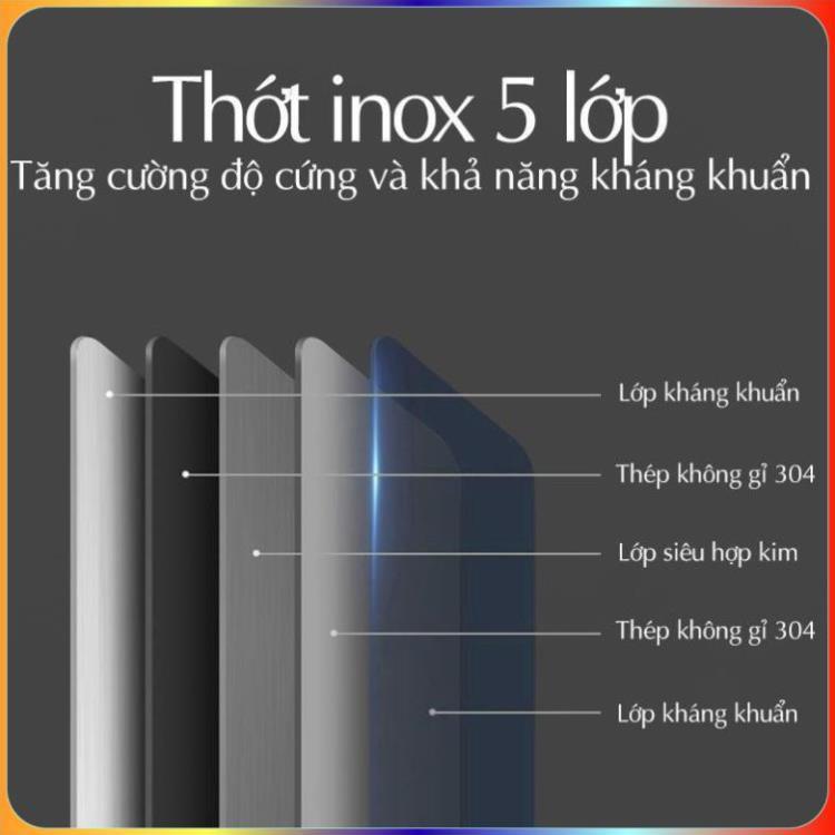 Thớt Inox 304 Cao Cấp Kháng Khuẩn - Chống Ẩm Mốc Độc Hại, Cường Lực Không Mùn Gỗ, An Toàn