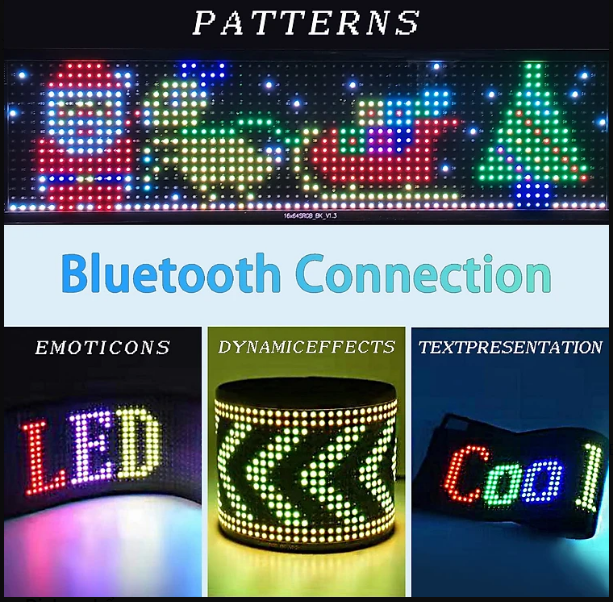 Cao cấp - Màn hình mềm chạy LED Ô Tô LED Matrix RGB Car Smart APP