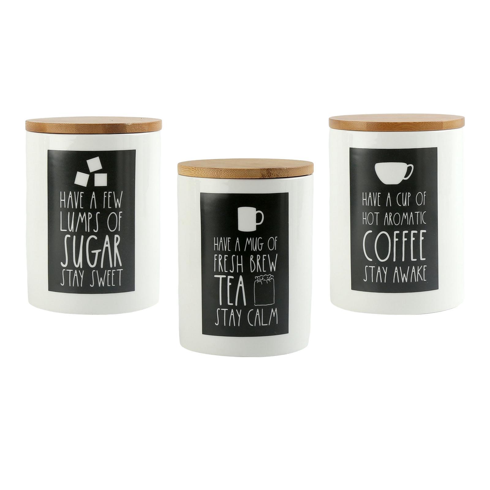 3 Pieces Kitchen Canister Set Airtight Food Storage Container for Cookie Jar